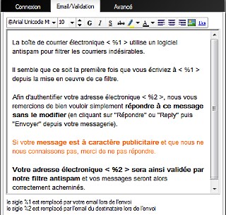 anti spam message pourriel filtre