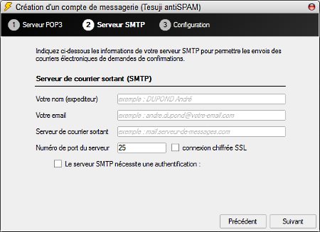 smtp anti spam envoi message